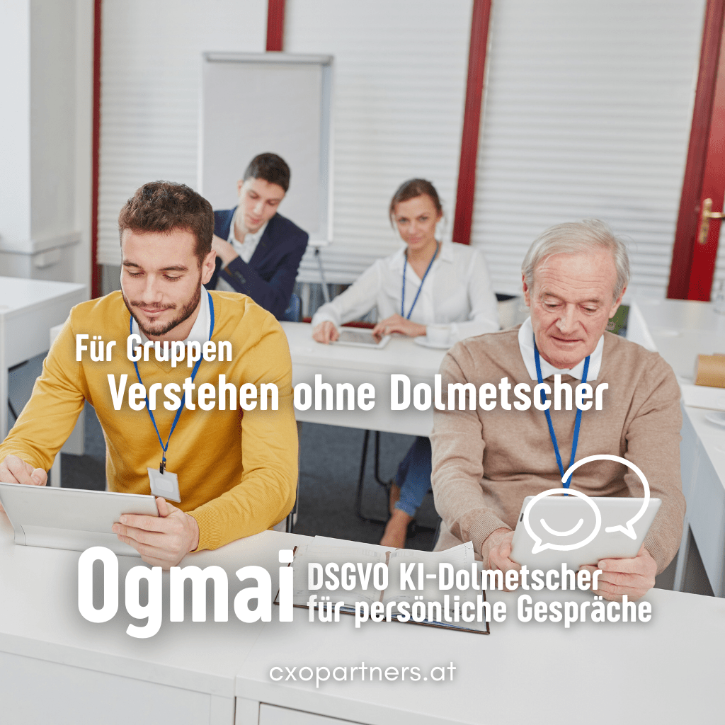 Ogmai DSGVO KI-Sprachassistent virtueller Dolmetscher für vertrauliche Kundengespräche ohne Sprachbarriere