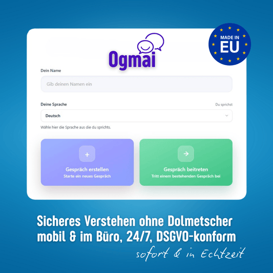 Geschenkgutschein: Ogmai Easy KI - Dolmetscher – 30 Tage Sprachfreiheit auf Reisen - CXO Partners GmbH dein Digitalisierungspartner für automatisierte Geschäftsprozesse von KMUs