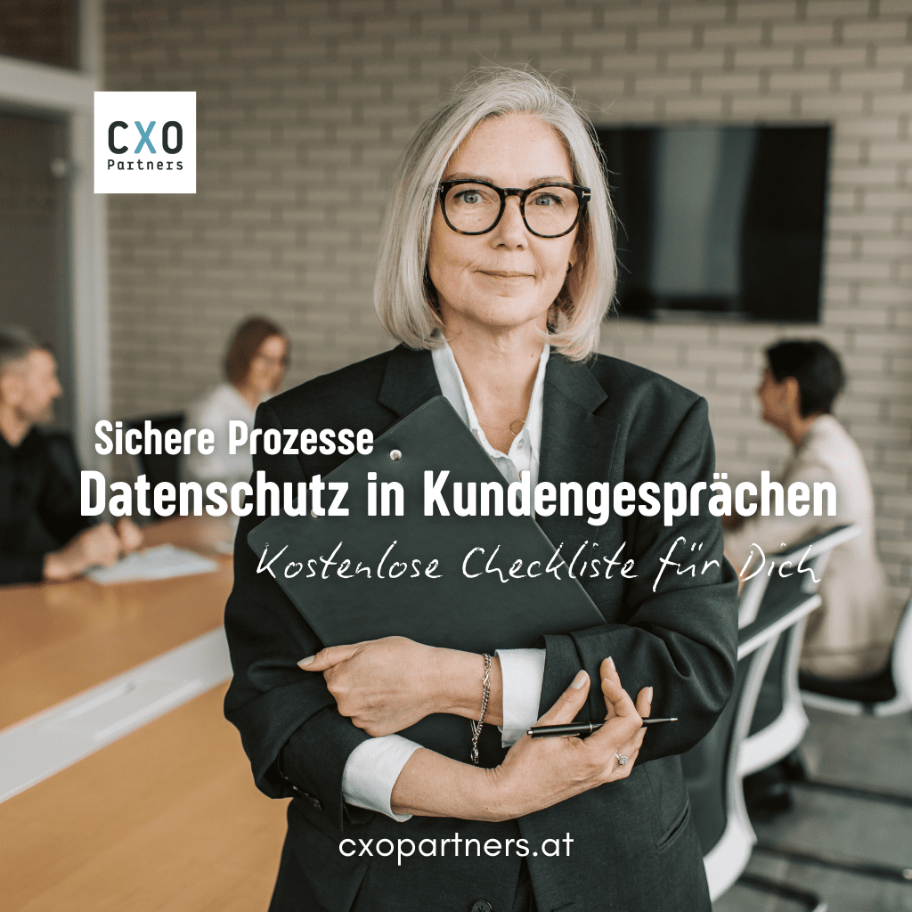 Kostenlose Checkliste: Datenschutz in mehrsprachigen Beratungen (21 Fragen, PDF, Digitales Produkt) - CXO Partners GmbH dein Digitalisierungspartner für automatisierte Geschäftsprozesse von KMUs